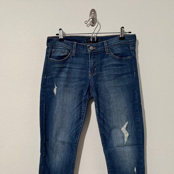 Flying Monkey Platinum Distressed Skinny Jeans MADE IN USA Size 26 (32x28) - Picture 3 of 14